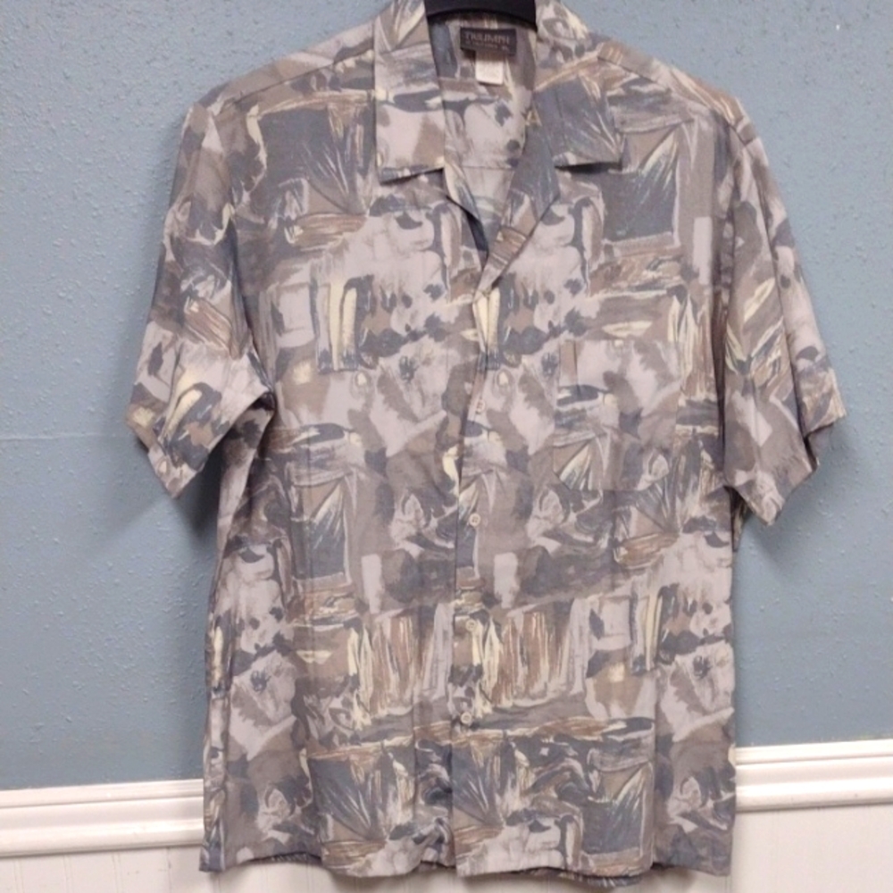 Triumph Men's Gray Collared Shirt Size XL